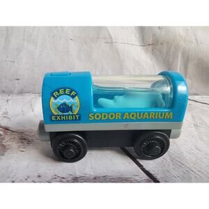 Thomas Wooden Railway Train Light Up Shark Car Sodor Aquarium Hammerhead Works